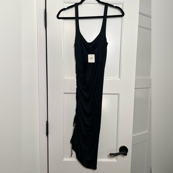 Free People Intimately Black Ruched Sleeveless Dress (Small) - Picture 3 of 4